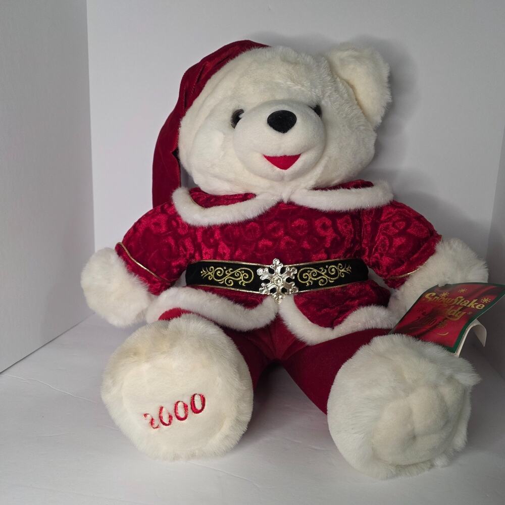 vintage 2000 Snowflake Teddy Bear collectible plush toy Dan Dee